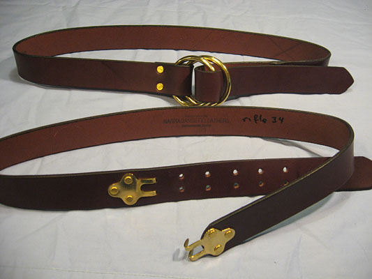 Narragansett Leathers - Handcrafted Leather Goods - Rifle Sling and Double Ring  Belts